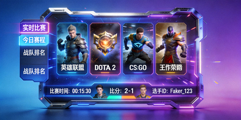 电子竞技游戏界面 - 热门电竞项目与比赛